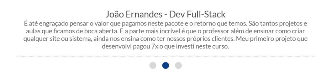 Depoimentos Sobre o Pacote Full Stack Danki Code 2