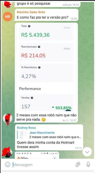 Robô De Leads Telegram funciona - resultados de clientes 
