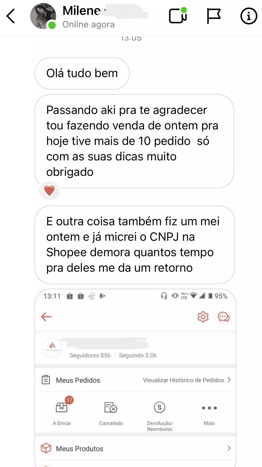 Depoimentos de alunos do Curso Lucrando Na Shopee 2.0.