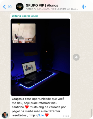 Resultados de alunos do Curso A Nova Profissão.