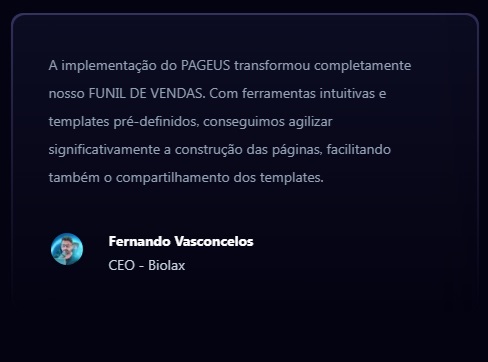 Depoimentos sobre o PageUs