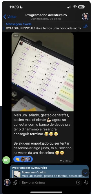 Resultados de alunos do Flet 360.