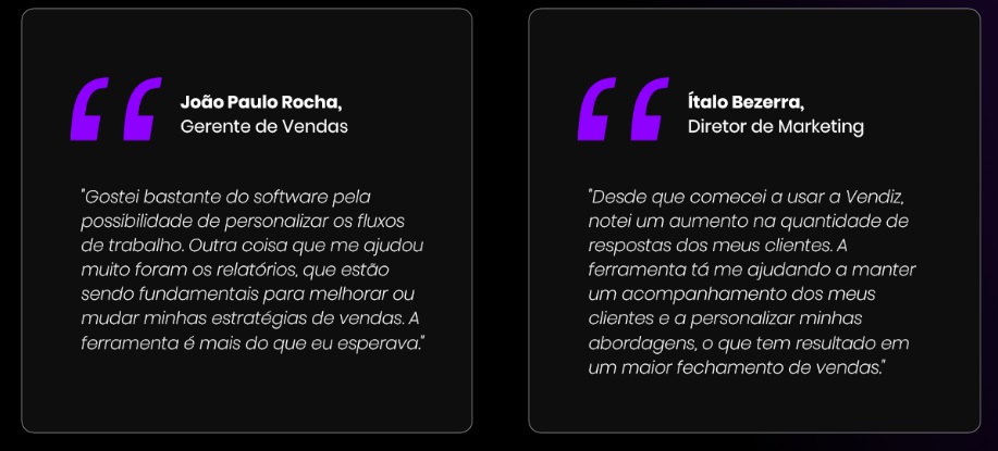 Depoimentos Sobre o Vendiz.